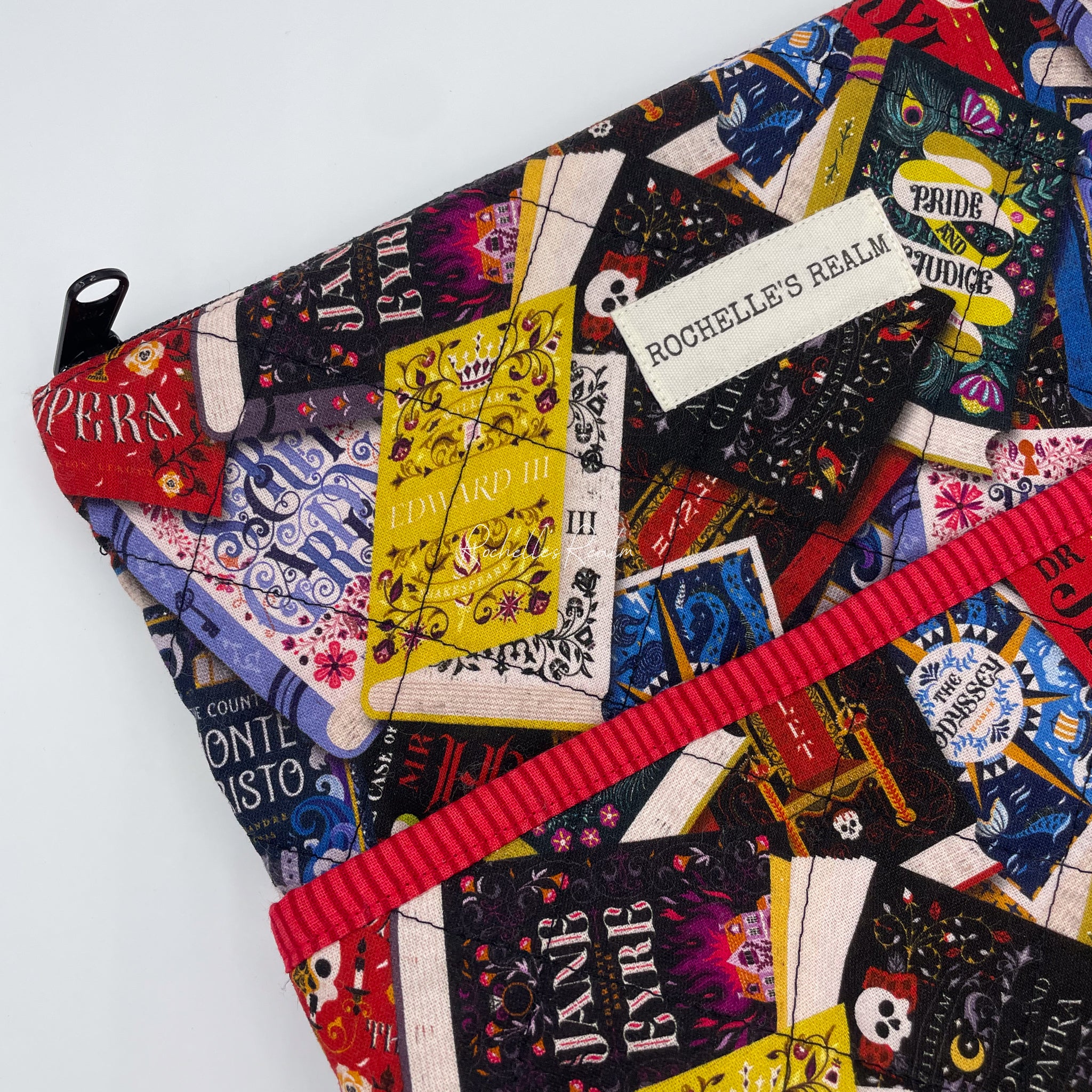 Classic Tales - Large Quilted book pouch
